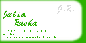julia ruska business card